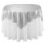 50 x 50 Silver Sequin Tablecloth Overlay, Sparkly Square Table Cloth Perspective: back