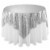 72 x 72 Silver Sequin Tablecloth Overlay, Sparkly Square Table Cloth Perspective: back