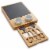 Bamboo Cheese Board Gift Set with Slate Tray, 4 Knives, 2 Dip Bowls Perspective: back