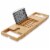 Casafield Bamboo Bathtub Caddy, Expandable Wooden Bath Tray Perspective: back