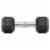 12 lb Pair Rubber Coated Hex Dumbbell, Cast Iron Hand Weight Set Perspective: back