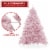 6FT Pink Spruce Artificial Holiday Christmas Tree with Metal Stand Perspective: back