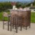 Noble House Milos Acacia Wood Bar Set in Dark Brown Perspective: back
