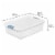 Sterilite 32 Quart Clear Plastic Stackable Storage Box Container (6 Pack) Perspective: back