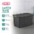 Sterilite 35 Gallon Storage Tote Box with Latching Container Lid, Gray (8 Pack) Perspective: back