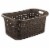 Sterilite Plastic Weave Laundry Organizer Storage Basket Tote, Espresso (6 Pack) Perspective: back