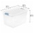 Sterilite 64 Qt Clear Plastic Stackable Storage Bin w/ White Latch Lid, 12 Pack Perspective: back