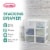 Sterilite 27 Quart Clear & White Plastic Storage Bin with One Drawer, 12 Pack Perspective: back