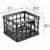 Sterilite 16929006 Plastic Storage Box Crate, Black (12 Pack) Perspective: back