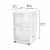 Sterilite 36208002 Ultra 2 Drawer Portable Rolling Storage Cart, White (4 Pack) Perspective: back