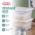 Sterilite 56 Quart Clear Plastic Storage Container Box and Latching Lid, 16 Pack Perspective: back