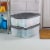 Sterilite 25 Quart Shelf Tote with Flat Gray Lid and Platinum Latches (12 Pack) Perspective: back