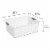 Sterilite Large Ultra Plastic Storage Bin Baskets with Handles, White, 12 Pack Perspective: back