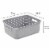 Sterilite Short Weave Wicker Pattern Storage Container Basket, Gray (12 Pack) Perspective: back