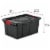 Sterilite 15 Gallon Durable Rugged Industrial Tote with Red Latches, 18 Pack Perspective: back