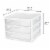 Sterilite Clear Plastic Stackable Small 3 Drawer Storage System, White, (6 Pack) Perspective: back
