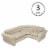 Intex Inflatable Corner Living Room Neutral Sectional Sofa 68575EP (3 Pack) Perspective: back
