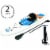 Bestway Hydro-Force White Cap 10' Inflatable SUP Stand Up Paddle Board (2 Pack) Perspective: back