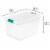 Sterilite 64 Qt Clear Plastic Stackable Storage Bin w/ White Latch Lid, 60 Pack Perspective: back