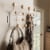 Baxton Studio Penny Wall Mounted Coat Rack in White and Light Brown Perspective: back