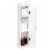 Small Bathroom Corner Cabinet Floor Doors Shelves Thin Toilet Vanity Perspective: back