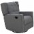 Manual Sofa Recliner Padded Seat Rocking Chair Lounger 360° Swivel w/Footrest Perspective: back