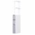 54  Tall Bathroom Linen 2-Tier Cabinet Shelf Storage Cupboard w/ Drawers, White Perspective: back