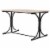 47  Folding Dining Table, Rectangular Breakfast Table with Metal Frame Perspective: back