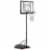 Basketball Hoop w/ 2 Built-In Moving Wheels and Ball Holder, 65.75 H -90.5 H Perspective: back