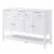 47  Modern Kitchen Sideboard Buffet Storage Cabinet w/ Adjustable Shelves, White Perspective: back