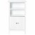 Freestanding Bathroom Linen Floor Cupboard with Multi-Tier Shelving and Tabletop Perspective: back