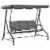 3-seat Outdoor Backyard Swing Chair Patio Bench Adjustable Canopy Padded Perspective: back