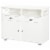 Modern Server Buffet Credenza with Adjustable Shelves and Cross Bar Design Perspective: back