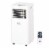 Mobile Air Conditioner with 4 Modes, 2 Speeds, LED Display and 24 Timer, White Perspective: back