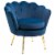 Luxury Dining Room Armchair w/Thick Padded Cushion, High Armrests, and Gold Legs Perspective: back