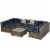 7 Piece Set Rattan Sofa Luxury Modular Conversation Outdoor Furniture Perspective: back