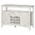 Minimalist Food and Drink Buffet Sideboard with Storage and Natural Wood Top Perspective: back
