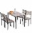 Multi-Section Outside or Inside Seating Bench with Tabletop Smooth Surface Perspective: back