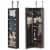 Mirrored Jewelry Cabinet Armoire Storage Organizer w/ 18 LED Lights Walnut Perspective: back