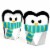 Big Dot of Happiness Holly Jolly Penguin Christmas Party Gift Heart Shaped Favor Boxes 12 Ct Perspective: back