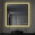 Blossom Beta 36   x 36  LED Mirror with Frosted Sides Silver Glass Perspective: back