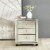 Elegant Decor Modern 3 Drawer 22  Clear Crystal Mirrored Accent End Table Perspective: back