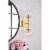 Neri 2 lights brass and clear glass wall sconce Perspective: back