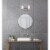 Cassie 2 lights bath sconce in satin nickel with clear shade Perspective: back