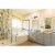 Cassie 3 lights bath sconce in black with clear shade Perspective: back