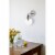 Hanson 1 light bath sconce in polished nickel with clear shade Perspective: back