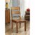 Frontier Rustic Side Chair, Natural Teak Finish, Set of 2 Perspective: back
