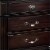 Benjara Syracuse 29 Traditional Wood Beautiful Nightstand in Dark Walnut Perspective: back