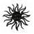 Sun With Facial Details Hanging Wall Decor - Bronze Perspective: back