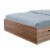 Wooden Full Size Bed Frame with 3 Drawers and Grain Details, Taupe Brown Perspective: back